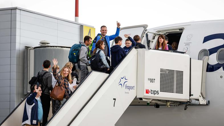 prvi let letalske družbe Airbaltic z Letališča Ljubljana