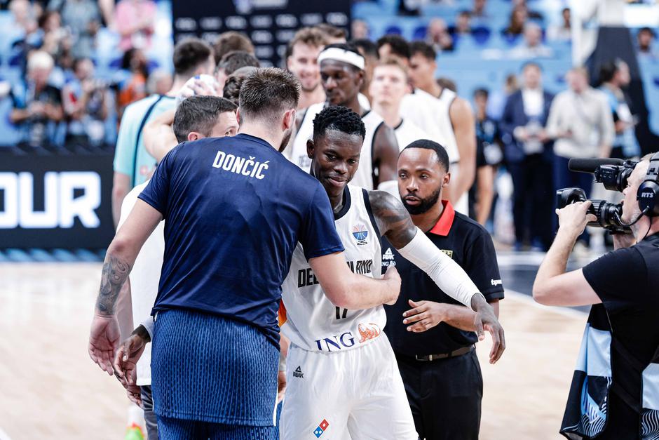 eurobasket 2025 Nemčija Slovenija, luka dončić, Dennis Schröder | Avtor: Saša Despot