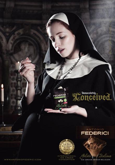 Antonio Federici, reklama, nuna, sladoled