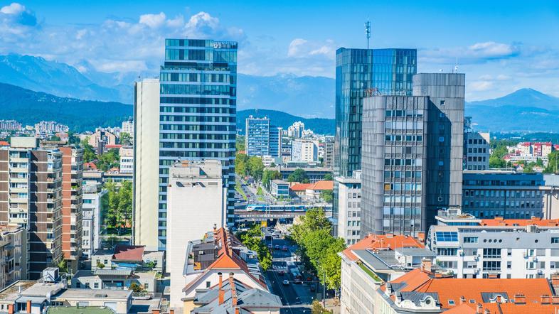 Ljubljana center od zgoraj