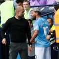 Pep Guardiola in Sergio Agüero