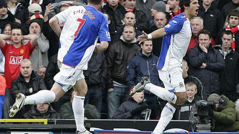 Roque Santa Cruz je izkoristil napako ožje obrambe Manchester Uniteda.