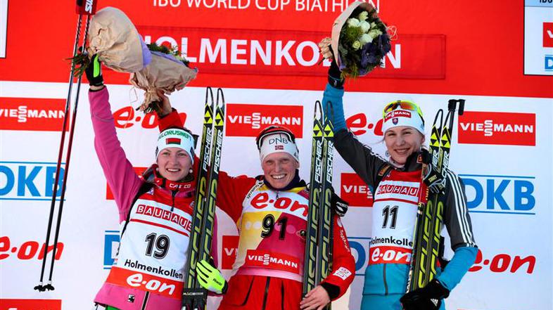 biatlon sprint oslo tora berger darja domračeva anastazija kuzmina 