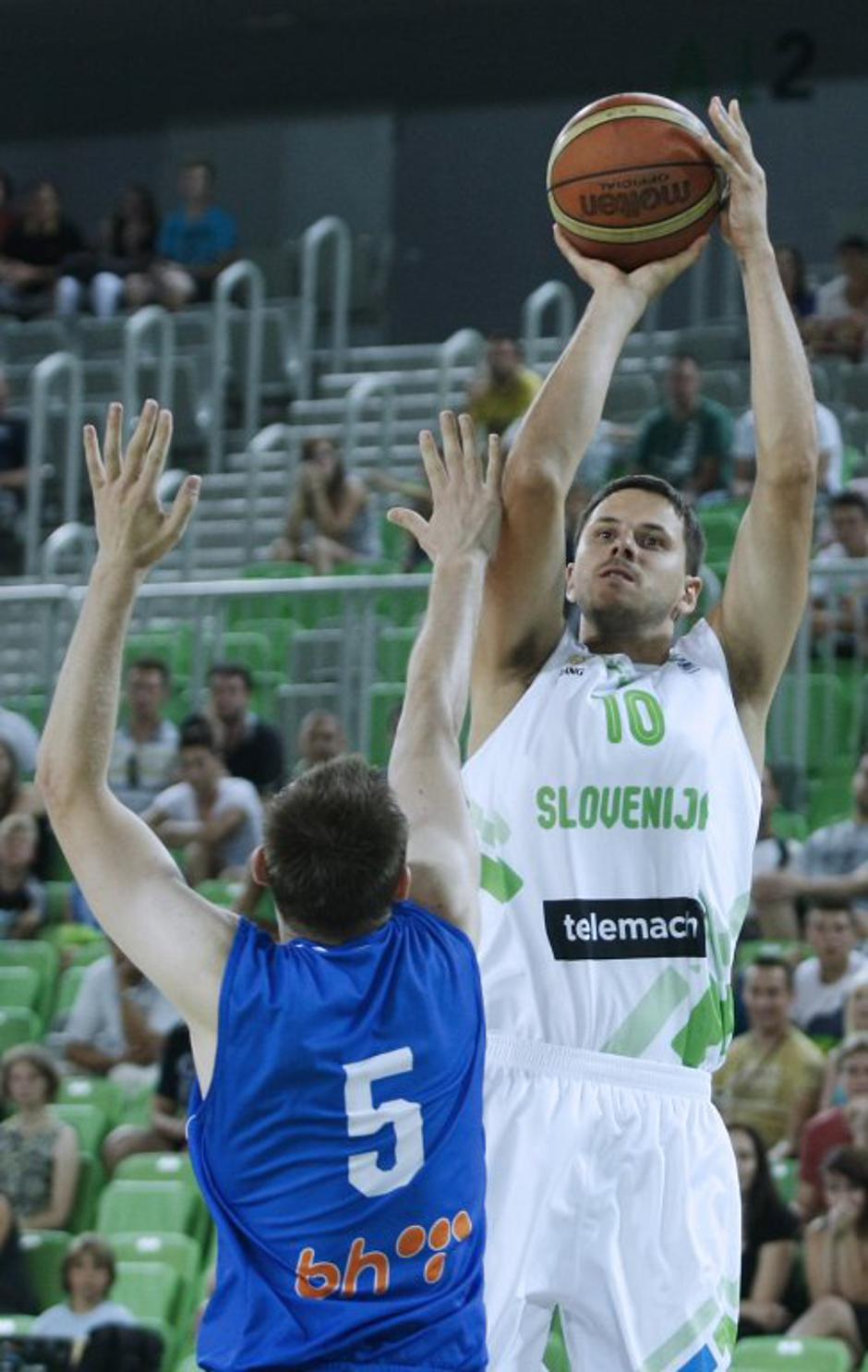 Boštjan Nachbar Slovenija BiH pokal Adecco | Avtor: Saša Despot