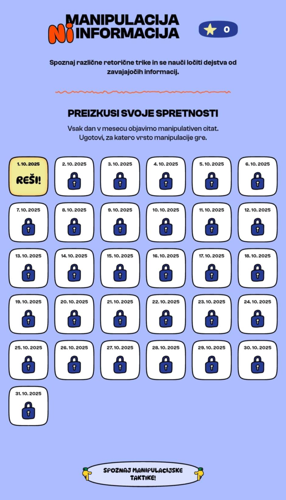 Kviz politične manipulacije | Avtor: Danes je nov dan/posnetek zaslona