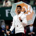 Novak Đoković OP Francije dež