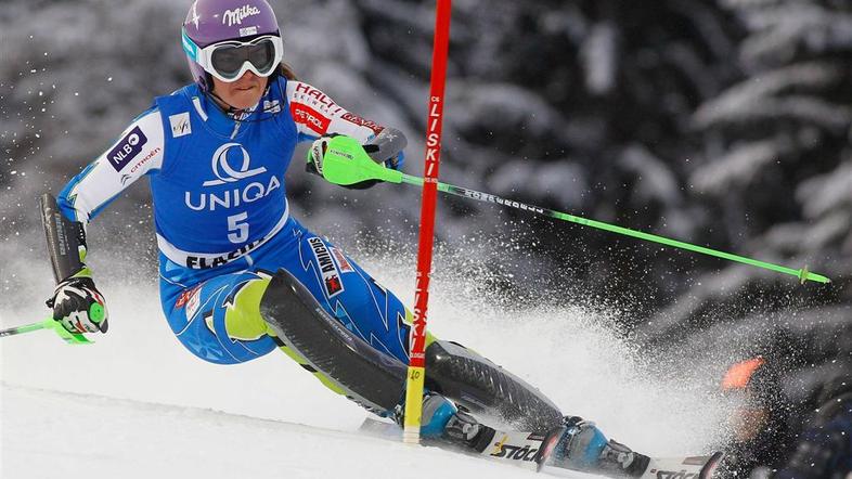 Tina Maze Flachau slalom svetovni pokal alpsko smučanje