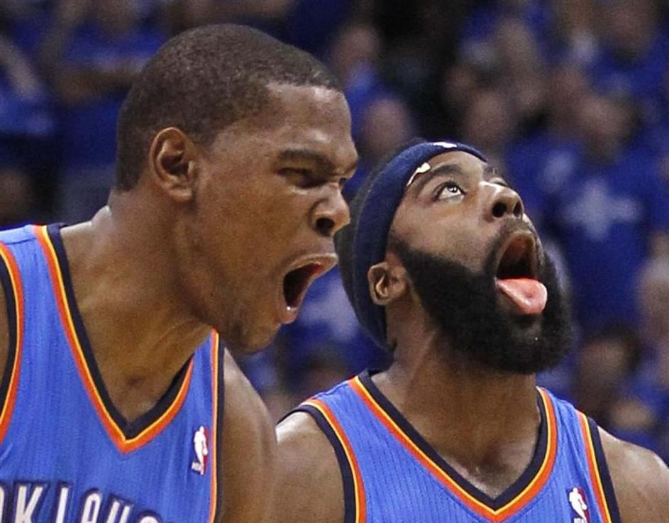 Kevin Durant in James Harden