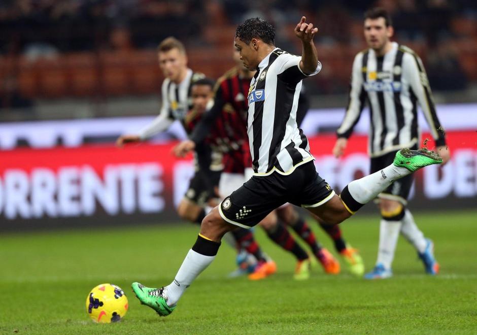 Luis Muriel AC Milan Udinese Coppa Italia | Avtor: EPA