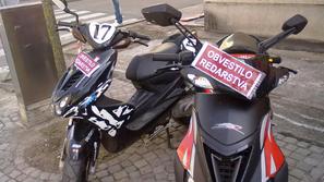 Obvestilo redarstva na skuterjih