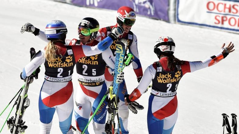 Feierabend Aerni Schmidiger Holdener Švica Lenzerheide ekipna tekma