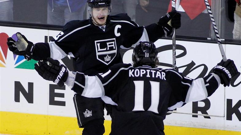 Kopitar Brown St Louis Blues Los Angeles Kings NHL končnica drugi krog četrta te