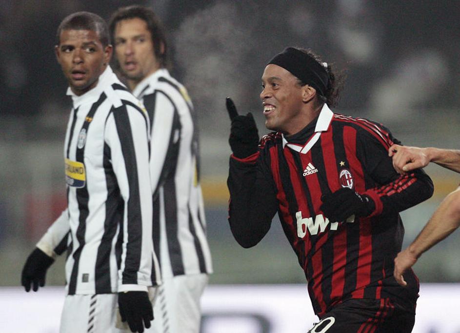 Ronaldinho je bil z dvemi zadetki nedvomno prvo ime večnega derbija med Juventus