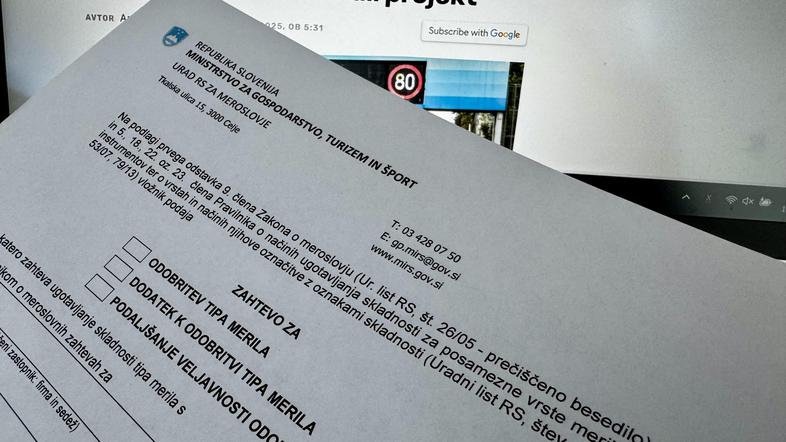 Vloga odobritev tipa merilnik