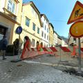 ljubljana 09.03.11, Gornji trg, gradbisce, obnova kanalizacije, obnovitvena dela