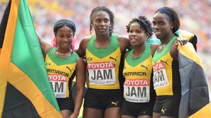 Carrie Russell, Kerron Steward, Schillonie Calvert, Shelly-Ann Fraser-Pryce, Jam