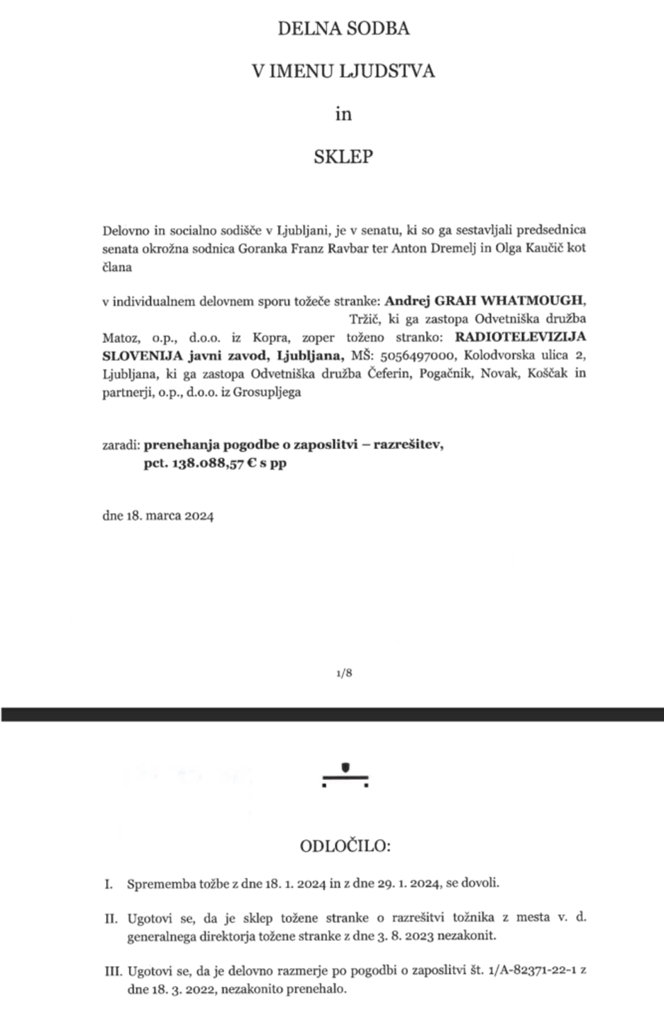 sodba Andrej Grah Whatmough | Avtor: X