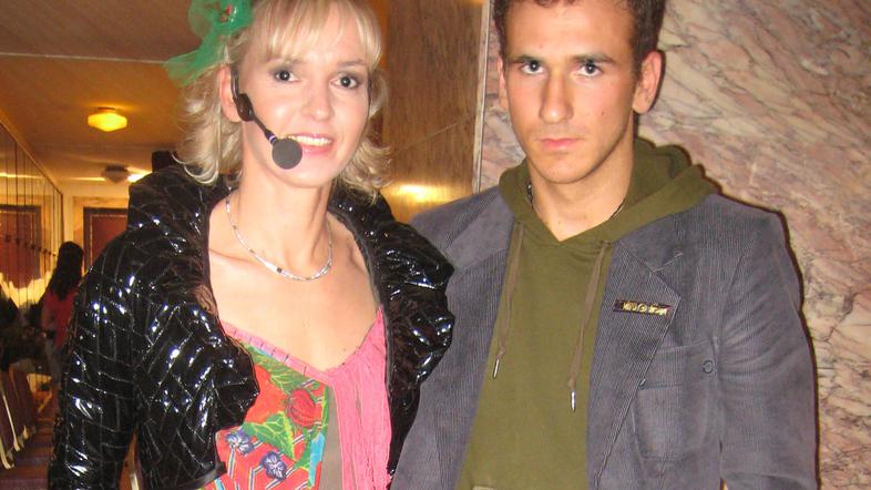 Brigita Bukovec v družbi modnega oblikovalca Mira Mišljena, ki jo je preobrazil.