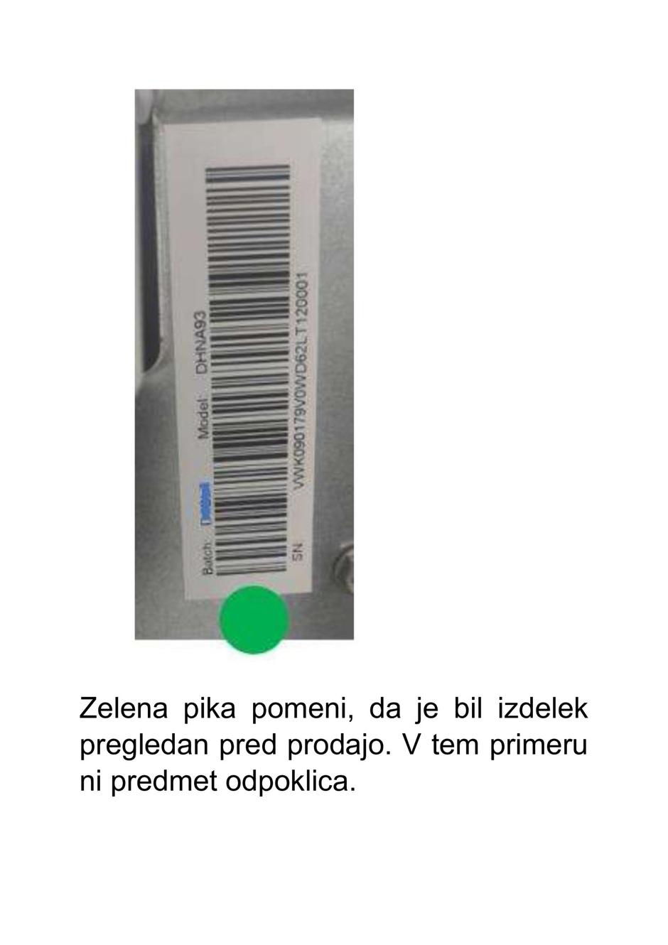 sušilni stroj Gorenje odpoklic in umik | Avtor: Tržni inšpektorat RS