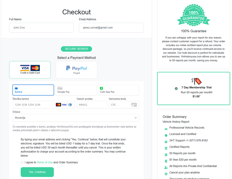spletna stran vinhistoryusa.com | Avtor: zajem zaslona