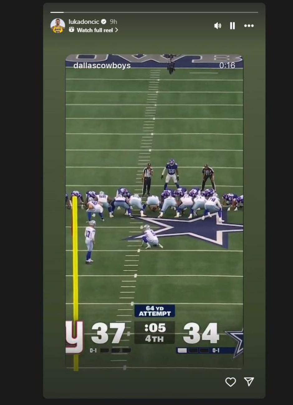 Brandon Aubrey Cowboys - Giants Luka Dončić | Avtor: Instagram