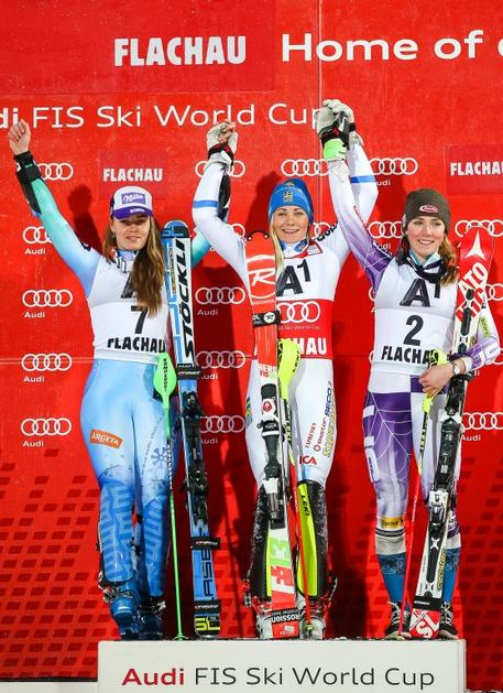 Maze Hansdotter Shiffrin ženski slalom Flachau