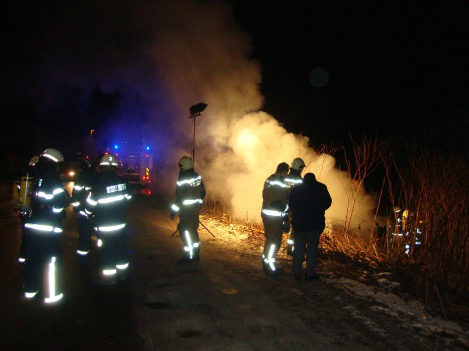 Požar koče na Zaloški v Ljubljani