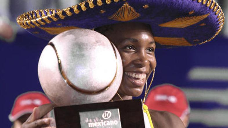Venus Williams (p)ostaja glavna v teniškem svetu. Na turnirju WTA v Acapulcu je 