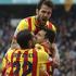 Messi Fabregas Alves Espanyol Barcelona derbi Liga BBVA Španija prvenstvo