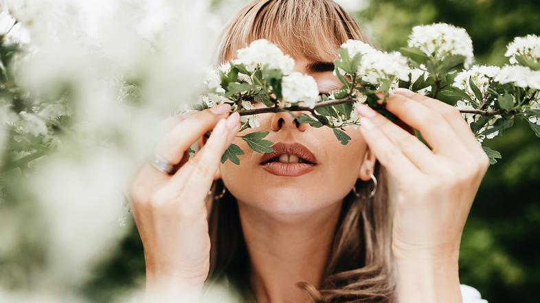 Ženska, bela, pomlad, lepota