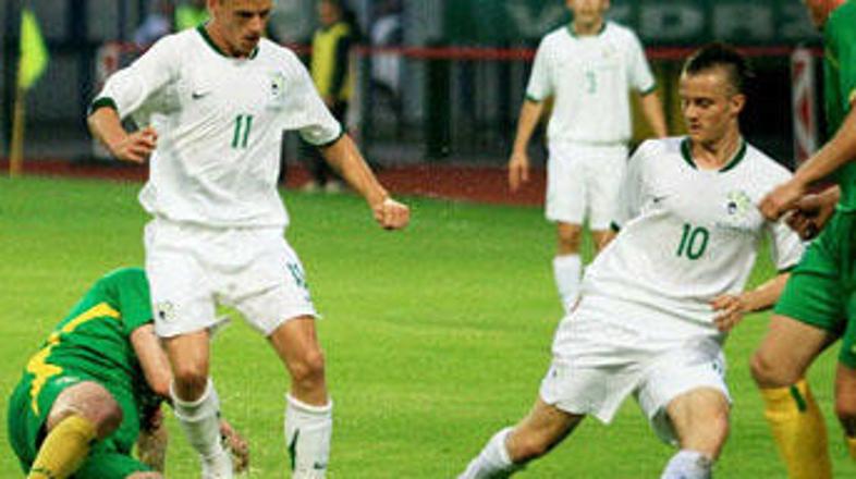 Čeprav so naši mladi reprezentanti tokrat igrali brez Reneja Miheliča (številka 