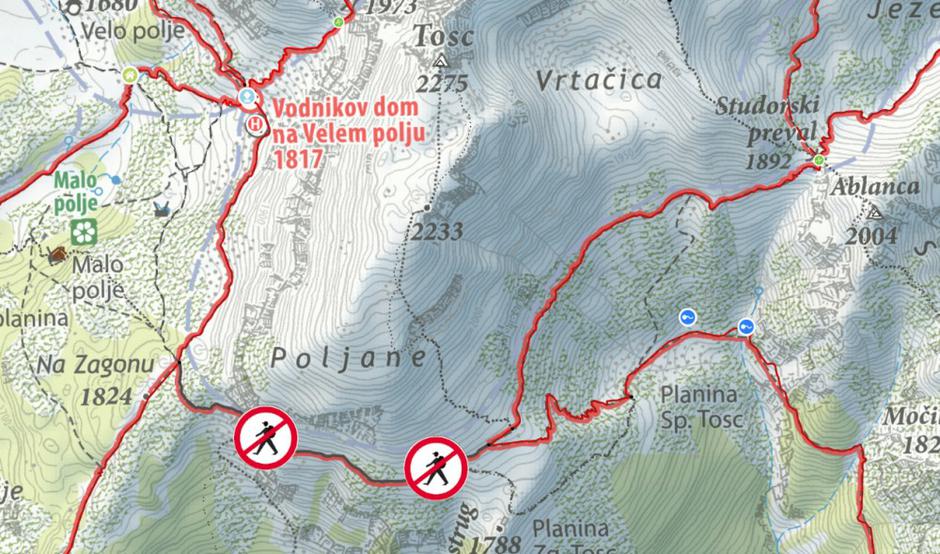 Zaprta pot, planinska pot, občina Bohinj | Avtor: PZS