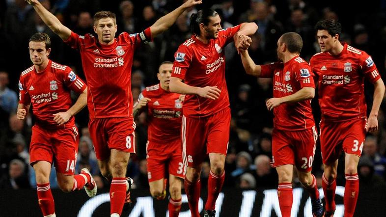 Gerrard Henderson Spearing Carroll Kelly Manchester City Liverpool ligaški pokal