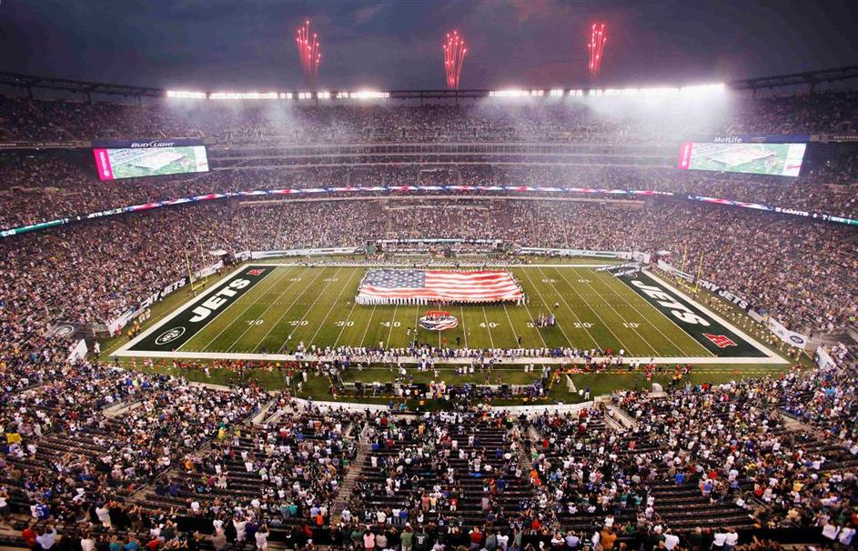prva tekma na Meadowlands Stadium New York Giants Jets
