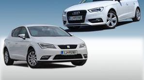 Audi A3 sportback in seat leon