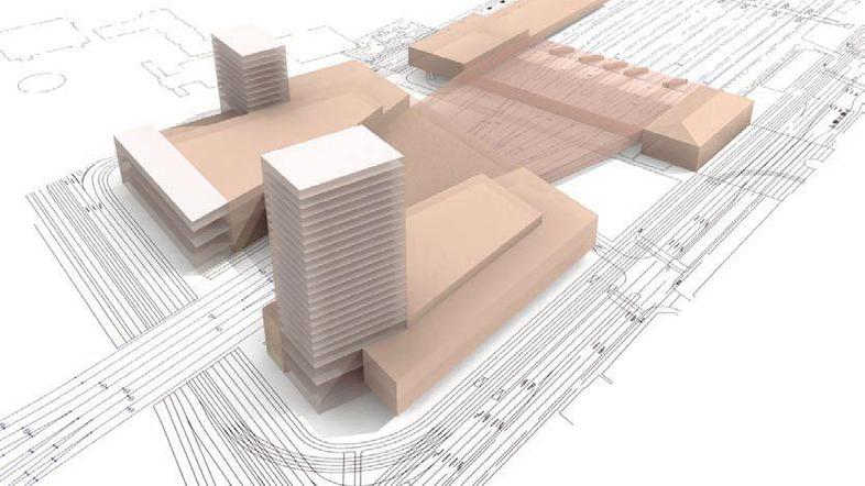 Potniški center naj bi imel 200.000 kvadratnih metrov površine.