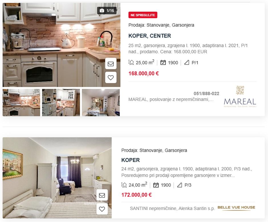 prodaja stanovanj Kpoer | Avtor: posnetek zaslona