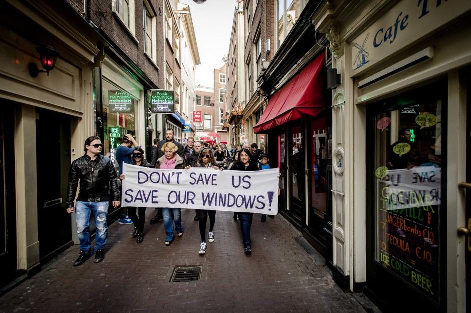 Protest prostitutk v Amsterdamu