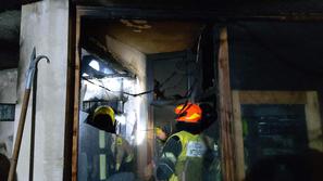 Požar, Radovljica, gospodarski objekt, gasilci