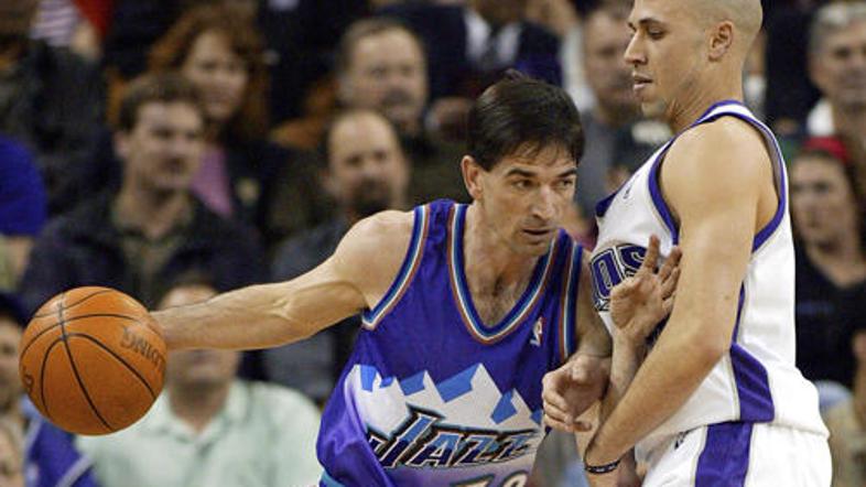 John Stockton (levo) bo za vedno ostal zapisan v zgodovini lige NBA.