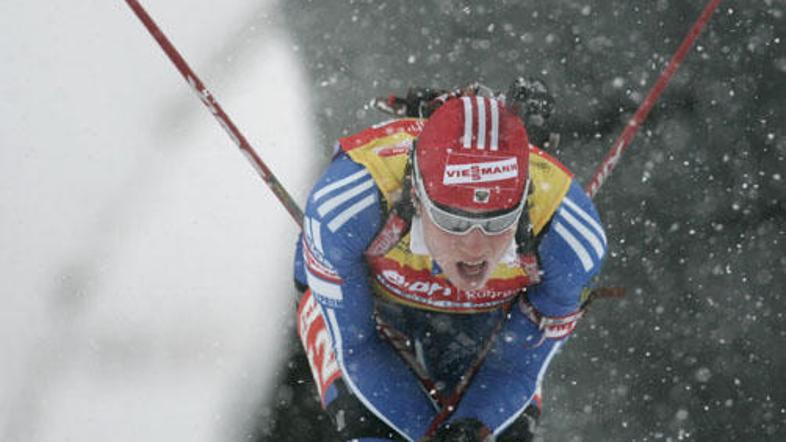 Lars Berger je bil na sprintu v Hochfilznu prepričljivo najboljši.