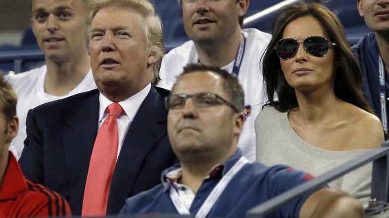 Donald Trump in Melania Knauss