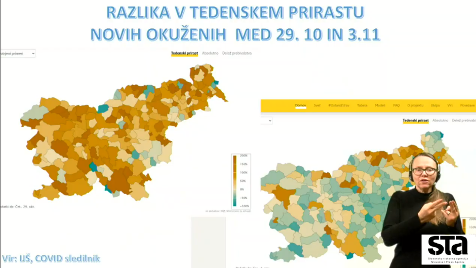 stanje epidemije pri nas | Avtor: zajem zaslona