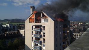 požar stolpnica Domžale