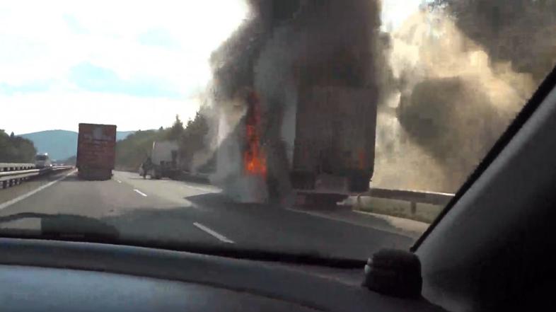 Goreč tovornjak na Štajerki 