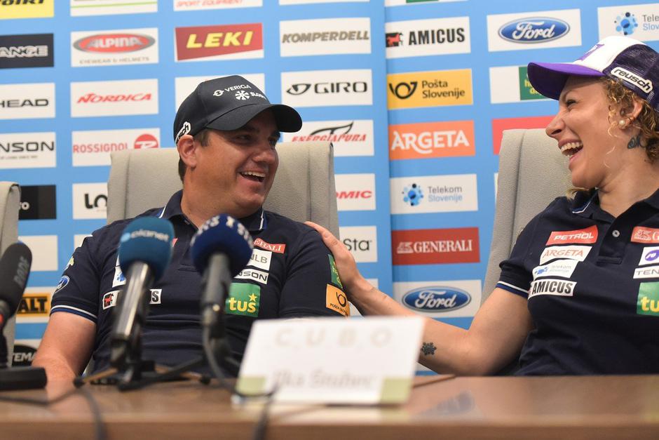 Grega Koštomaj in Ilka Štuhec | Avtor: Profimedia