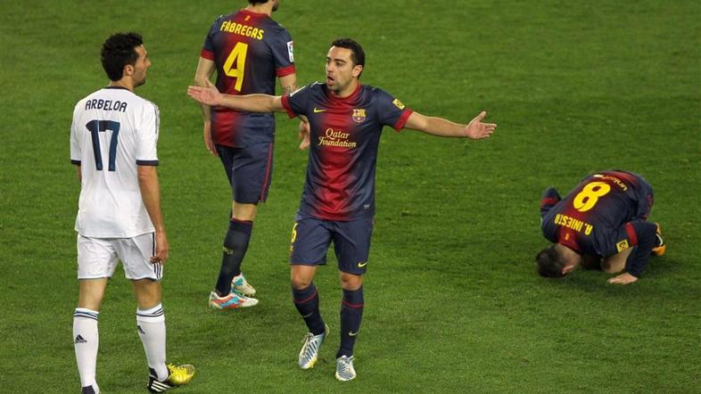 Xavi Fabregas Arbeloa Iniesta Barcelona Real Madrid pokal polfinale Copa del Rey