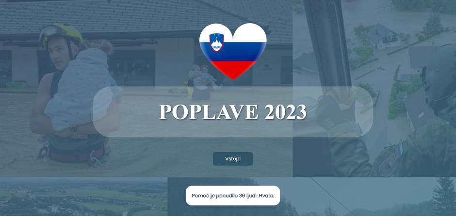 Poplave 2023 aplikacija | Avtor: Prtscr