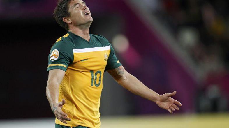 Harry Kewell je že v peti minuti načel mrežo Uzbekistana. (Foto: Reuters)