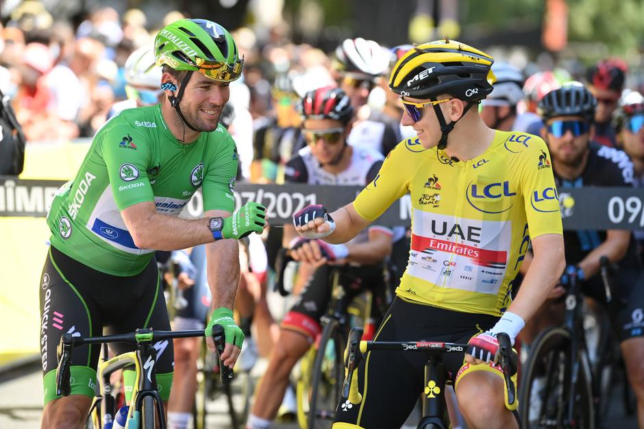 Mark Cavendish in Tadej Pogačar | Avtor: Profimedia